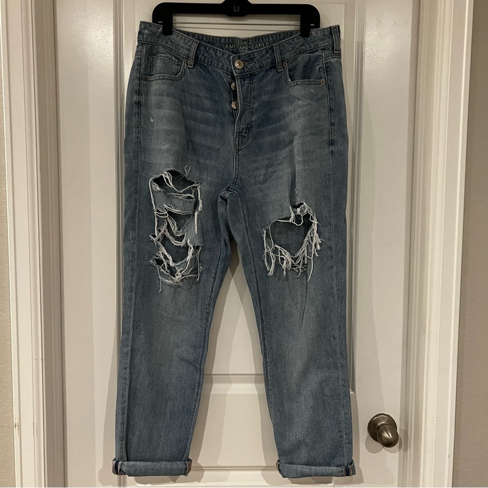 🌟👖Stylish American Eagle Tomgirl Low Rise button fly Jeans